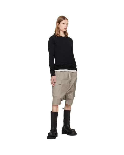 Rick Owens Black Tower Double Ls T-Shirt for men