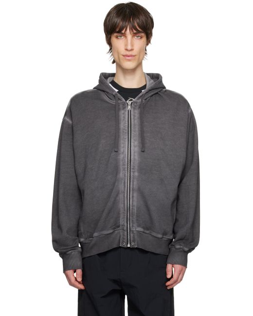 Izzue Gray Cold Dye Hoodie for men