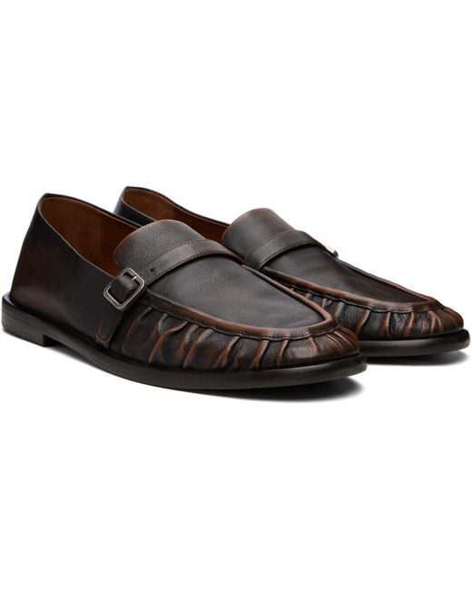Marsèll Black Stesa Soft Pebbled Leather Loafers for men