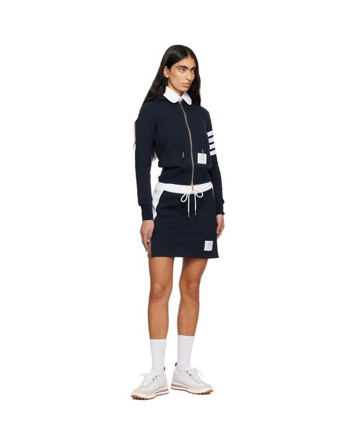 Thom Browne Blue Classic 4-Bar Jersey Miniskirt