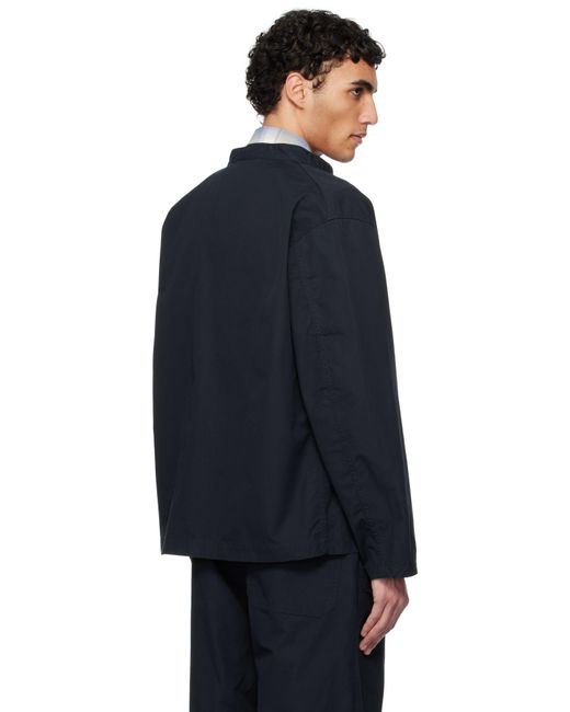 ナナミカ　バンドカラージャケット　ネイビー nanamica (ナナミカ) Band Collar Jacket / バンドカラージャケット