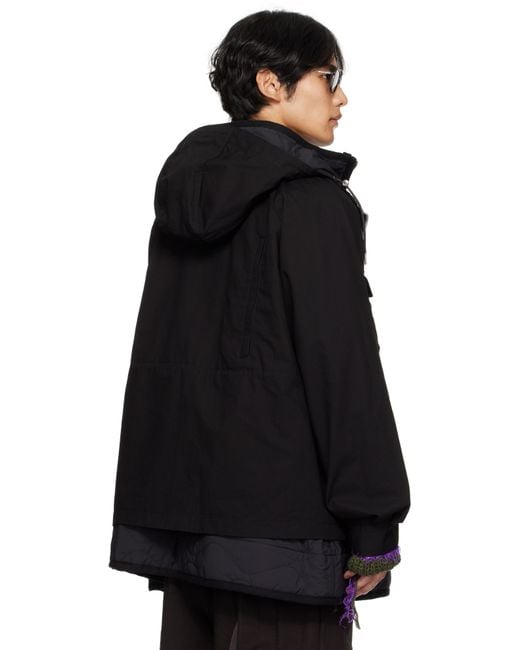 メンズ Sacai ブラック Rip Stop ブルゾンジャケット ブラック | Lyst