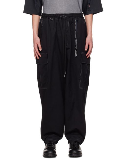 Pantalon cargo noir à taille élastique Mastermind Japan pour homme en coloris Black
