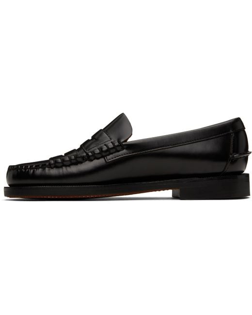 Random Identities Black Sebago Edition Double Penny Dan Loafers for men
