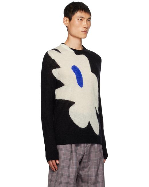 Paul Smith Black Big Flower Sweater for men
