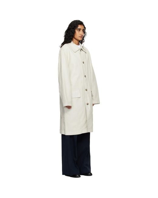 A.P.C. Black Off- Coated Canvas Coat