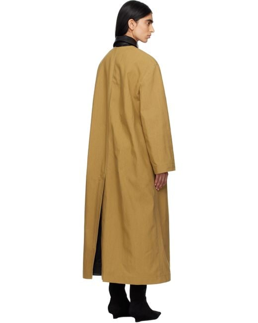 Nanushka Black Khaki Zofia Coat