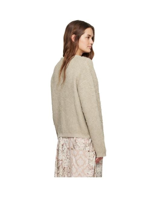 OPEN YY Natural Shaggy Cardigan