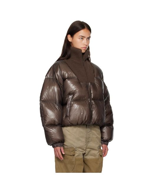DIESEL Brown Puffer Down Jacket