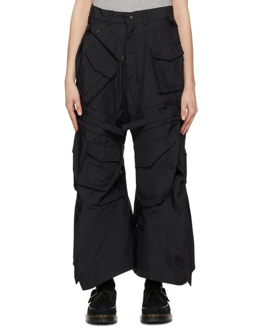 Pantalon asymétrique noir - eye man Junya Watanabe en coloris Black