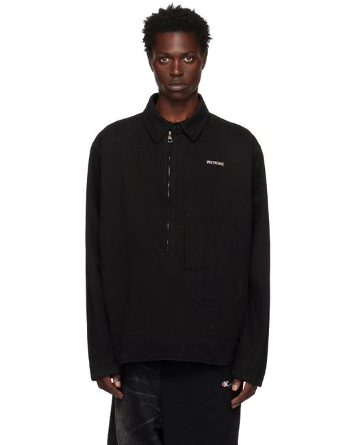 we11done Black Half-zip Shirt for men