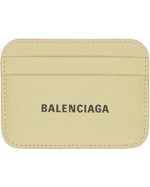 Balenciaga Yellow Cash Leather Cardholder