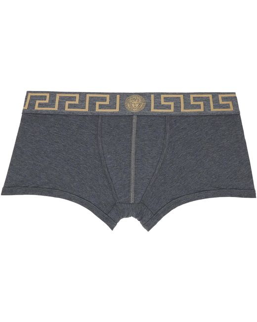 Versace Black Three-Pack Greca Border Boxer Briefs for men