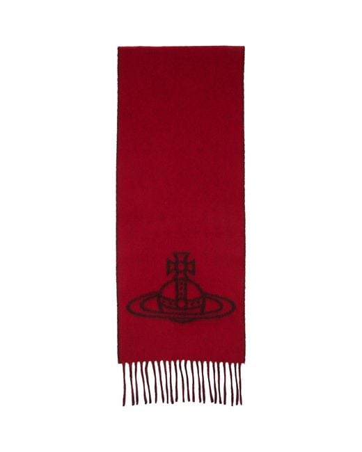 Vivienne Westwood Black Double Face Scarf for men