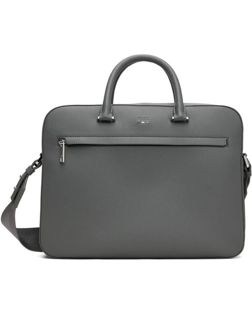 Boss Black Logo-Emed Document Briefcase for men
