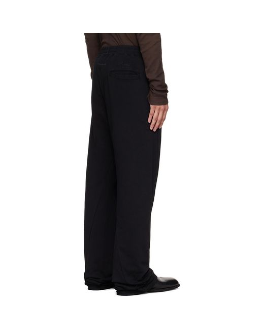MM6 by Maison Margiela Black Drawstring Sweatpants for men