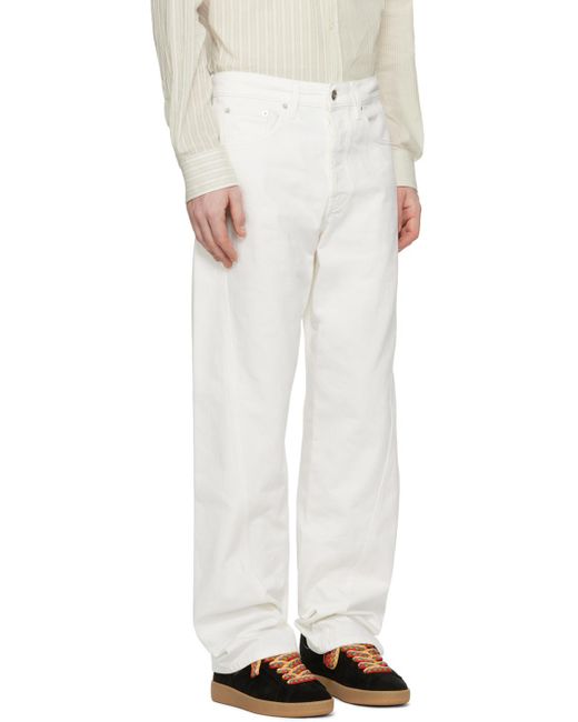 Lanvin White Twisted Jeans for men
