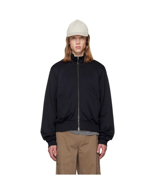 Our Legacy Black True Track Jersey Mob Jacket for men