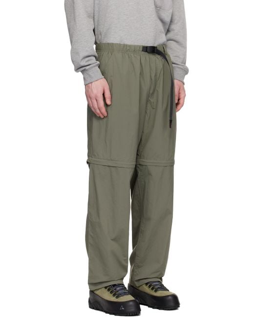 Gramicci Green Convertible Trail Trousers for men