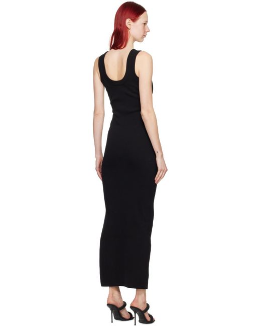 T By Alexander Wang Black Embossed Maxi Dress