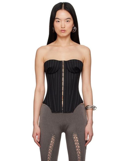 Jean Paul Gaultier Black Ssense Exclusive 'The Bi-Material Suit' Corset