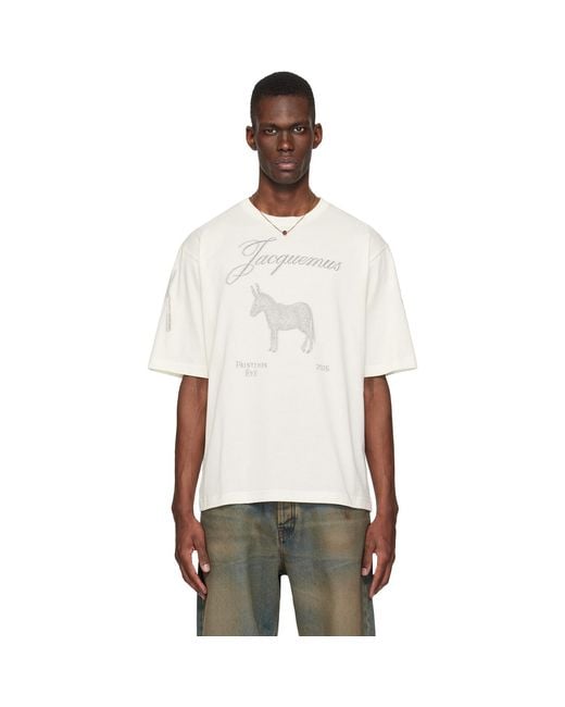 Jacquemus Multicolor Off- 'The Âne Short-Sleeve' T-Shirt for men