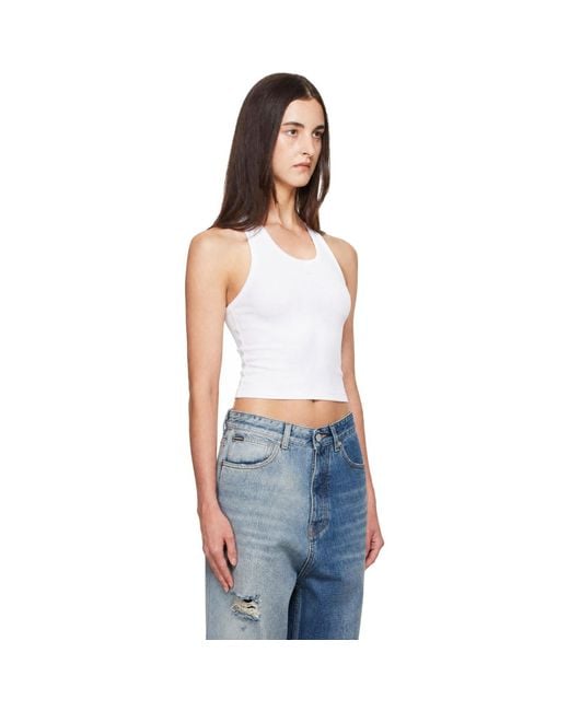Vetements Blue Halterneck Top