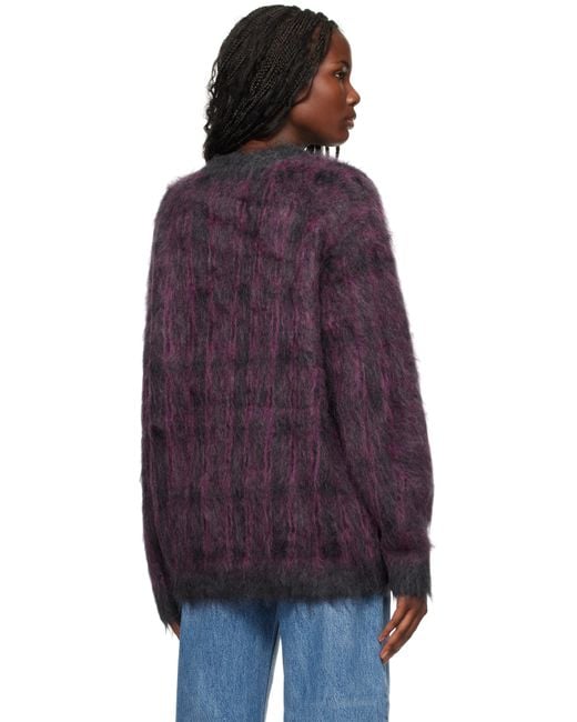 Alexander Wang Purple Oversize Plaid Sweater