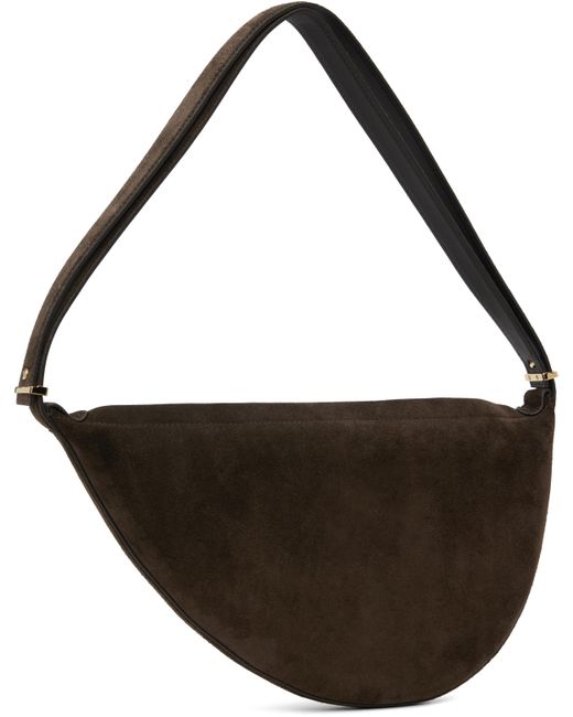 Totême  Black Suede Scooped Sling Bag