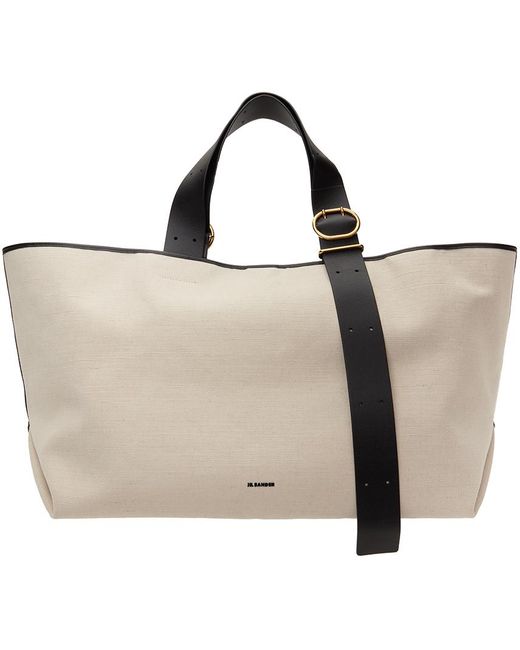 Jil Sander Natural Folded Tote