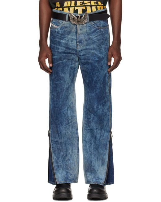 DIESEL Blue D-Rise 0Pgax Jeans for men