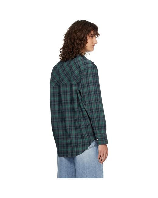 Rohe Blue Oversized Check Shirt