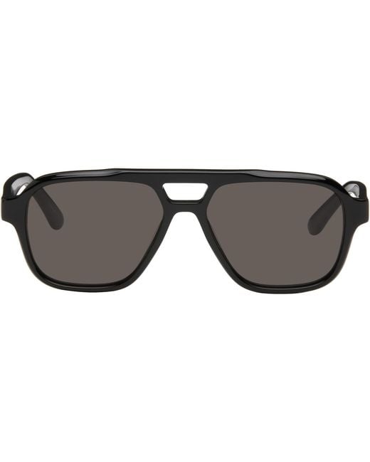 Retrosuperfuture Black Maneval Sunglasses for men