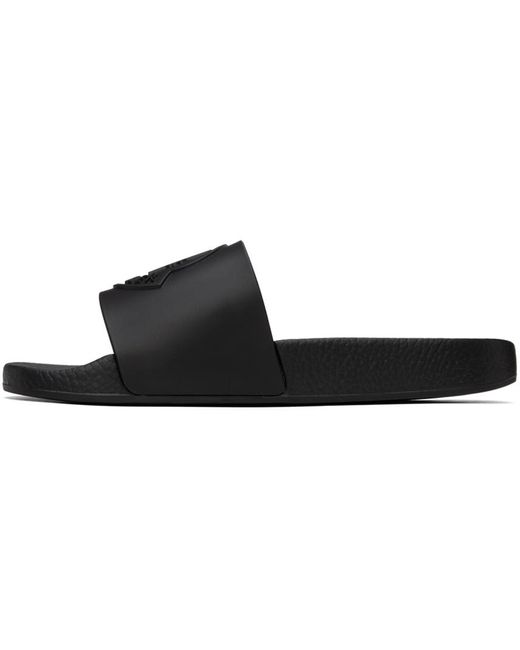 Moncler Black Basile Slides for men