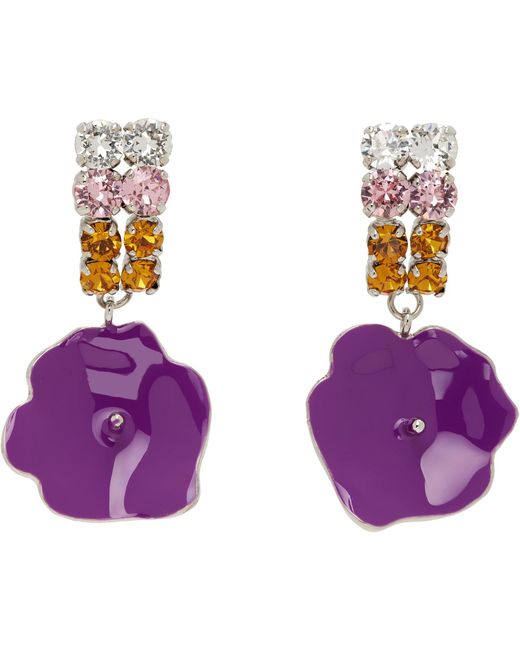 Marni Purple Flower Earrings