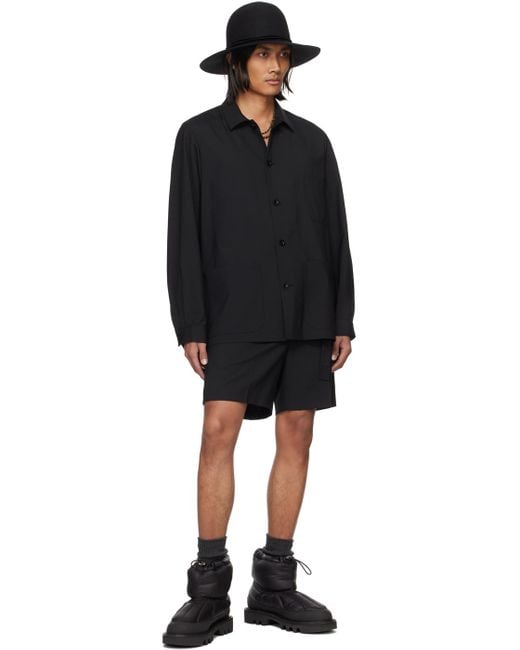 Short noir en tissu de costume Sacai pour homme en coloris Black