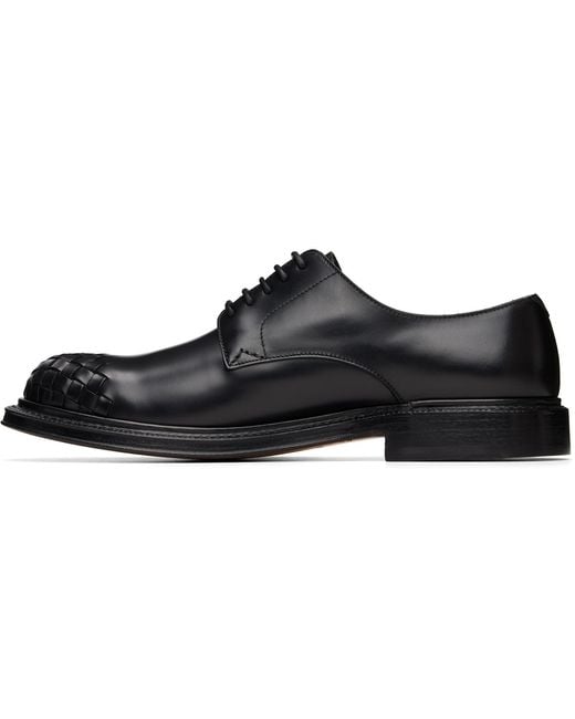 Bottega Veneta Black James Lace-Up Derbys for men