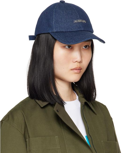 JACQUEMUS Gadjo キャップ Navy/LA CASA デニム ロゴキャップ Jacquemus La Casaコレクション ネイビー La Casquette Gadjo