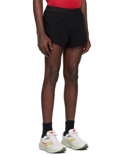 Soar Running Black Split Shorts for men