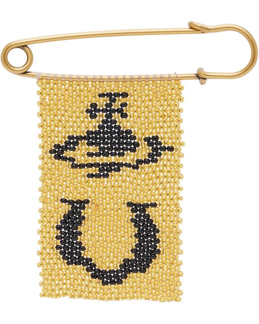 Vivienne Westwood Metallic Beaded Charm Brooch