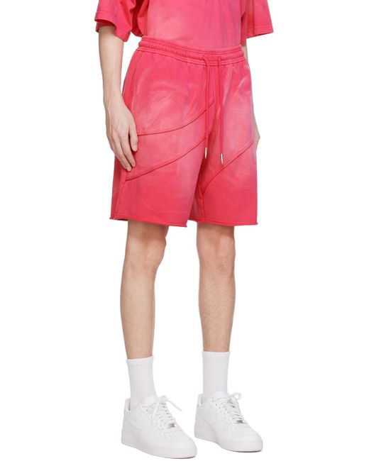 Feng Chen Wang Red Drawstring Shorts for men