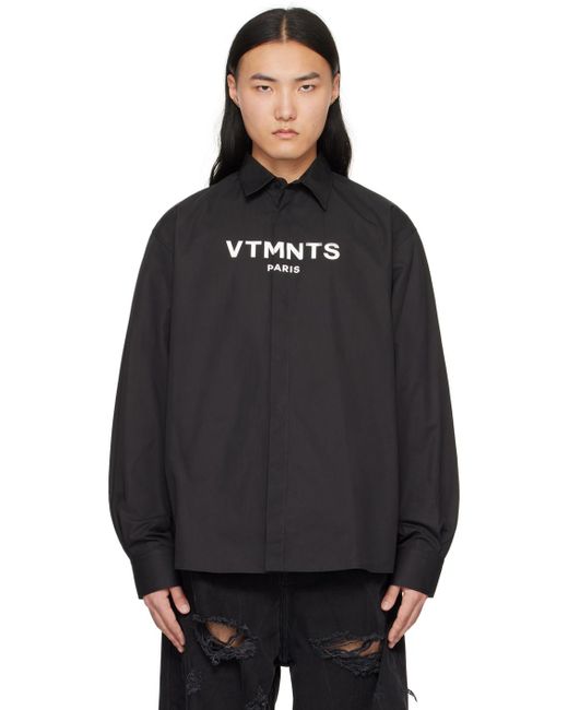 VTMNTS Black Paris Shirt for men