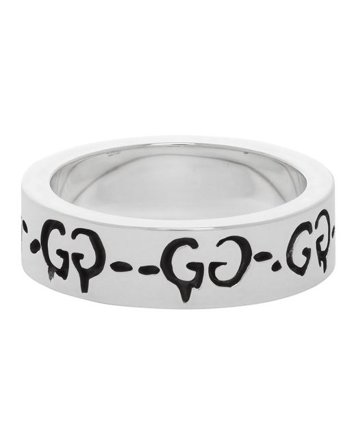 gucci ghost ring silver