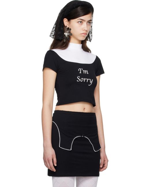 Im Sorry by Petra Collins Ssense限定 ブラック＆ホワイト Jennyfaxエディション Sister Tシャツ Black