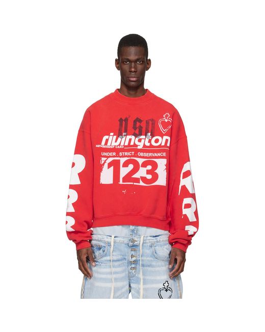 RIVINGTON roi Rebis Red Membership Uso Crewneck Sweatshirt for men