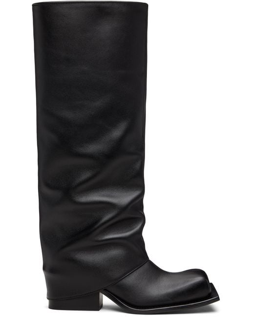FIDAN NOVRUZOVA Black Havva Chunky Heel Trouser Boots