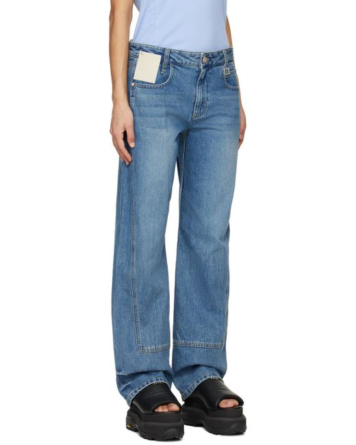 Wooyoungmi Blue Indigo Straight Jeans