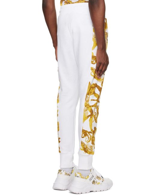 Pantalon de survêtement blanc à motif watercolor couture Versace pour homme en coloris Multicolor