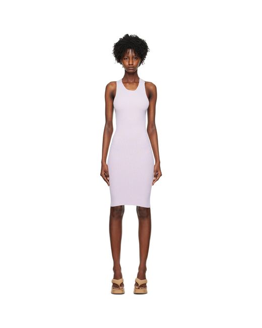 REMAIN Birger Christensen Black Purple Halter Midi Dress
