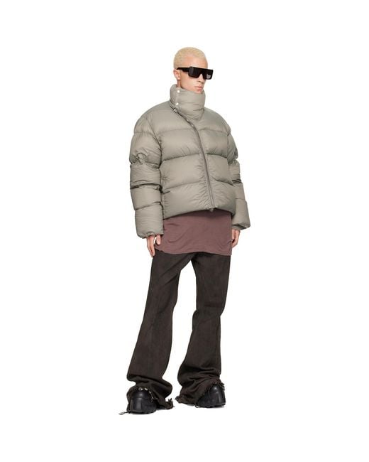 Rick Owens Brown Tower Turtle Down Jacket for men